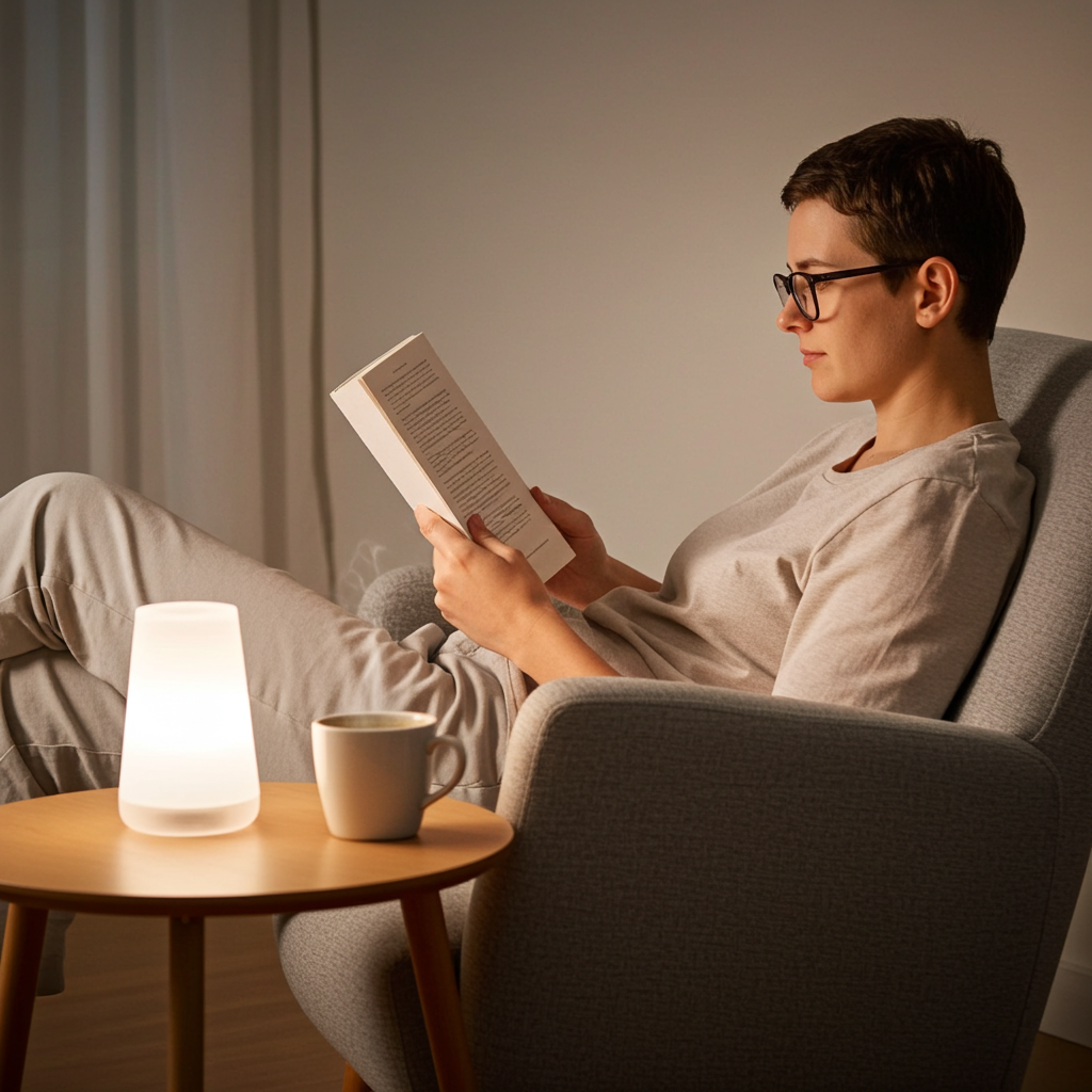 Smart WiFi Bedside Table Lamp – RGB & Warm White, Voice & App Controlled Ambient Light