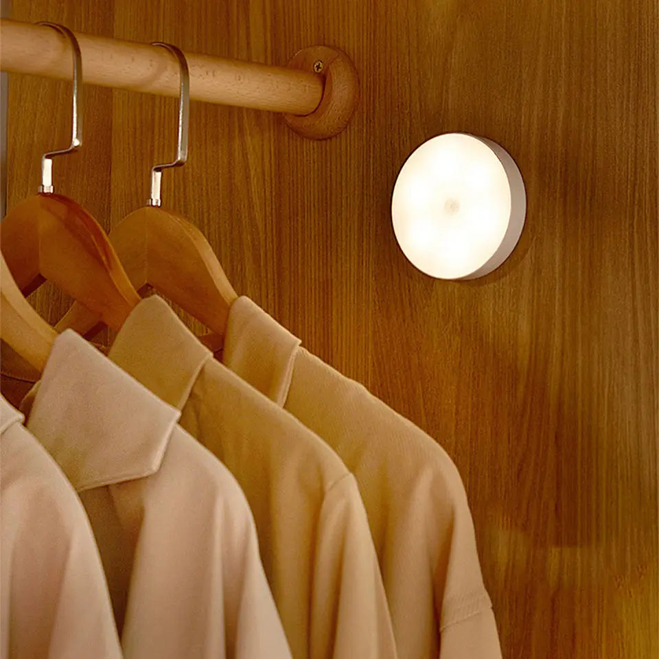 USB Rechargeable Motion Sensor Night Light – Automatic LED Light for Closets, Stairs & Hallways