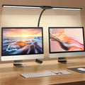 Double-Head LED Desk Lamp – Dimmable Eye-Care Light with 3 Color Modes