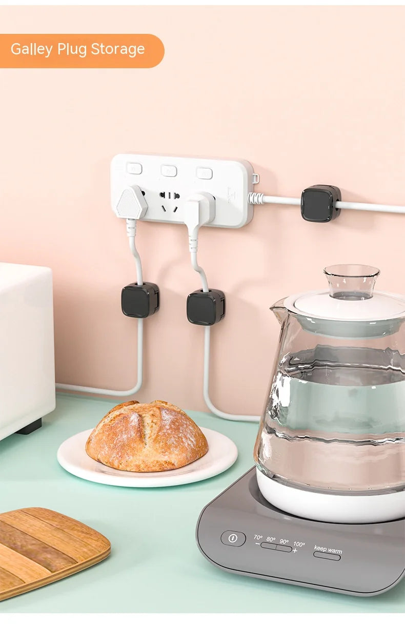 Magnetic Cable Organizer Clips – Rotating Adhesive Desk Cord Holder (3-Pack / 6-Pack)