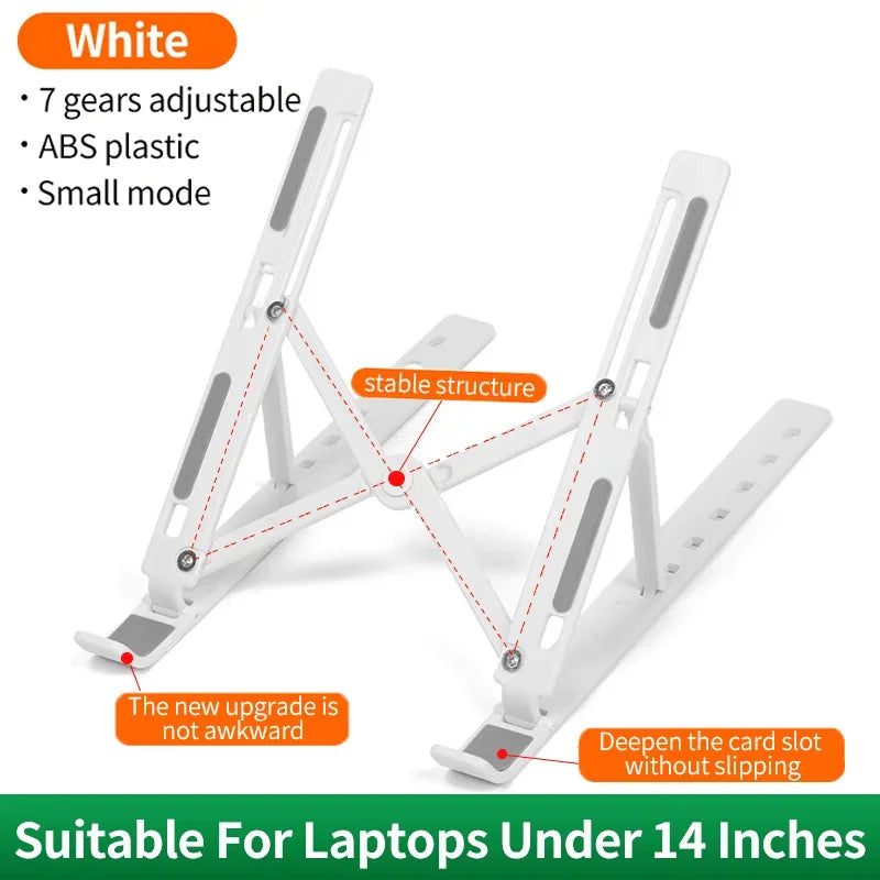 Adjustable Foldable Laptop Stand – Portable Ergonomic Desk Riser for Laptops & Tablets