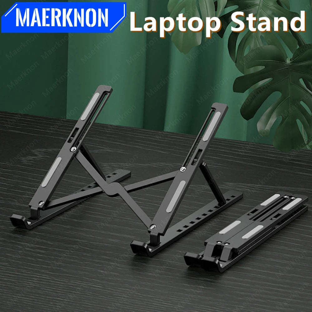 Adjustable Foldable Laptop Stand – Portable Ergonomic Desk Riser for Laptops & Tablets