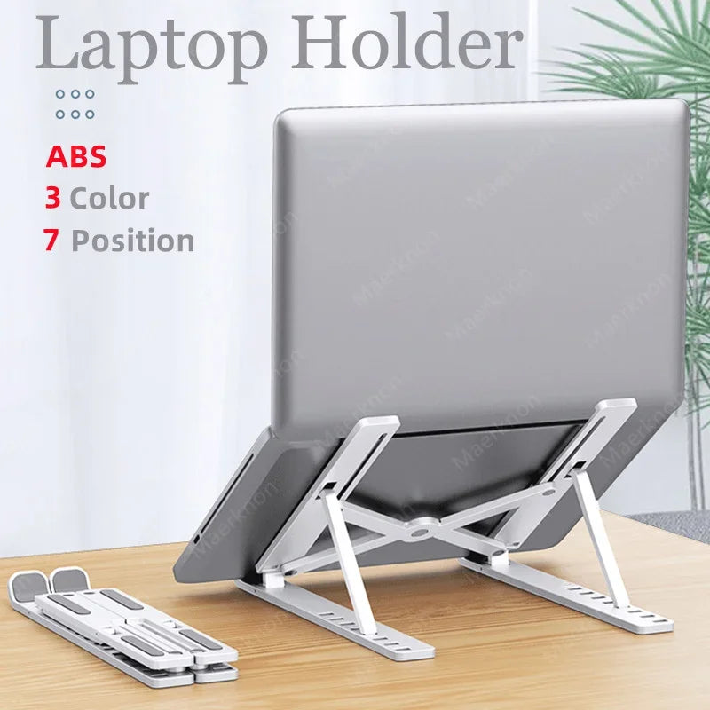 Adjustable Foldable Laptop Stand – Portable Ergonomic Desk Riser for Laptops & Tablets