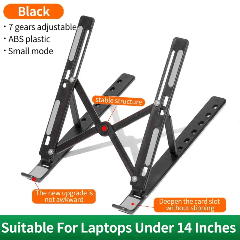 Adjustable Foldable Laptop Stand – Portable Ergonomic Desk Riser for Laptops & Tablets