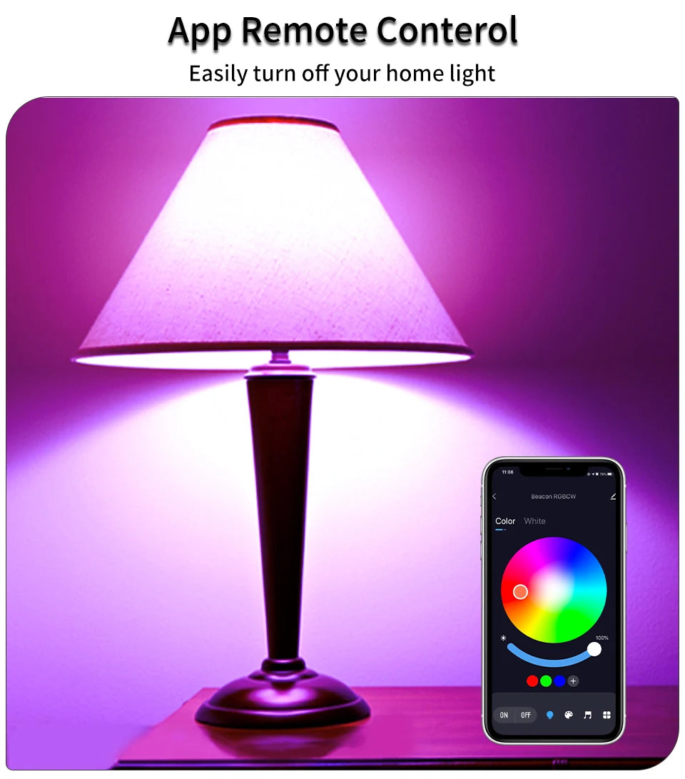 Flowly Smart RGB LED Bulb E27 – App-Controlled Lighting