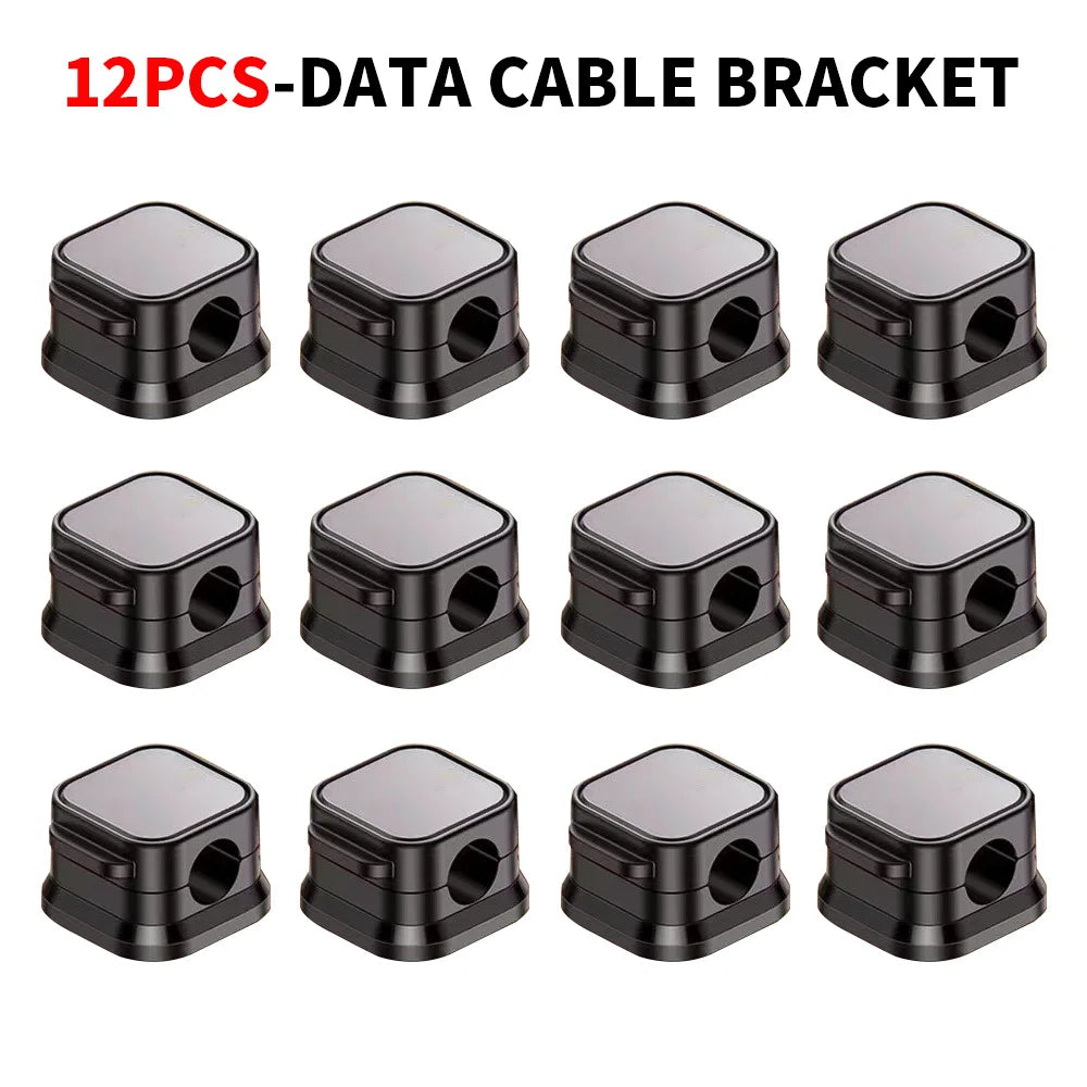 Magnetic Cable Organizer Clips – 12 Pack Rotating Adhesive Desk Cord Holder