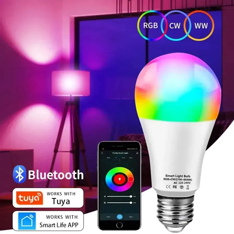 Flowly Smart RGB LED Bulb E27 – App-Controlled Lighting