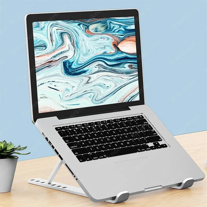 Adjustable Foldable Laptop Stand – Portable Ergonomic Desk Riser for Laptops & Tablets