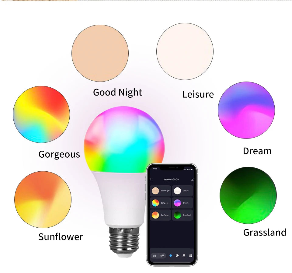Flowly Smart RGB LED Bulb E27 – App-Controlled Lighting