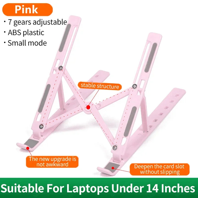 Adjustable Foldable Laptop Stand – Portable Ergonomic Desk Riser for Laptops & Tablets