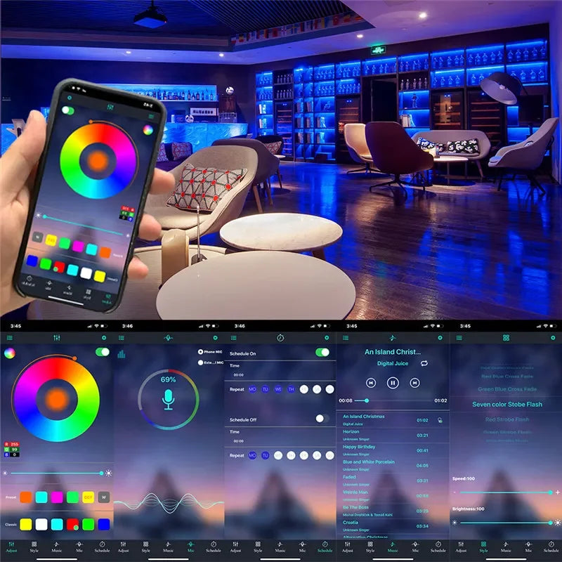 Bluetooth RGB TV Backlight – USB LED Strip with App Control & Music Sync
