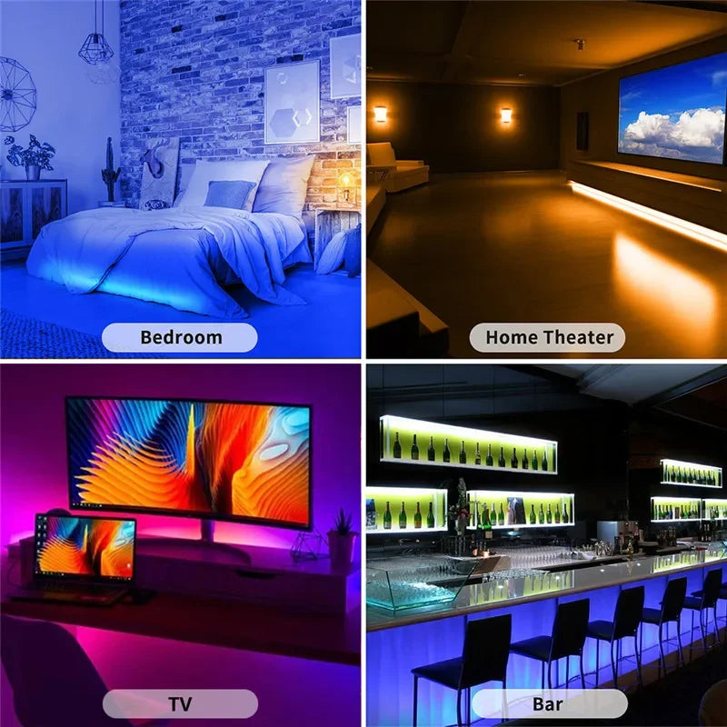 Bluetooth RGB TV Backlight – USB LED Strip with App Control & Music Sync